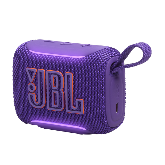JBL Go 5 - Purple - Ultra-portable waterproof and drop-proof speaker with JBL legendary sound and ambient edge lighting - Detailshot 1